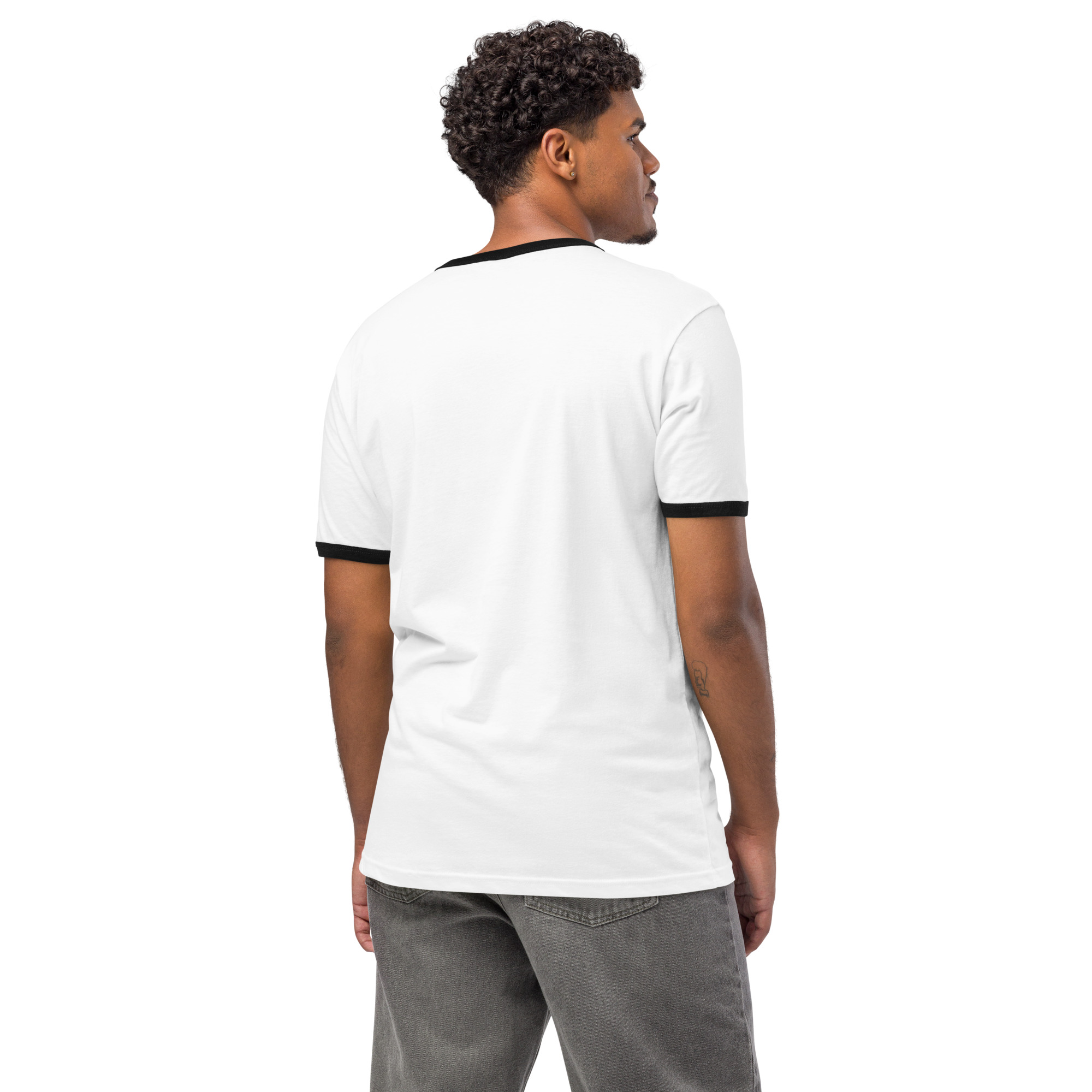 Bite Me Vampire Lips Gothic Unisex ringer t-shirt - Image 2